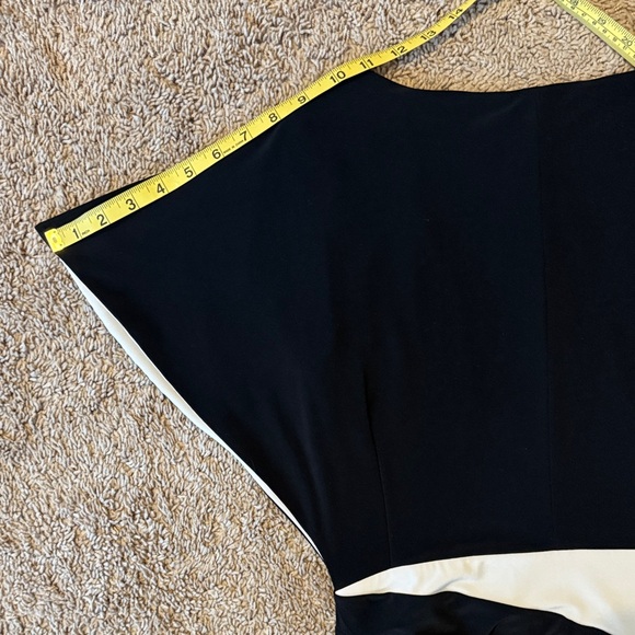 Ralph Lauren Black and Cream Asymmetrical Dress - Picture 7 of 7